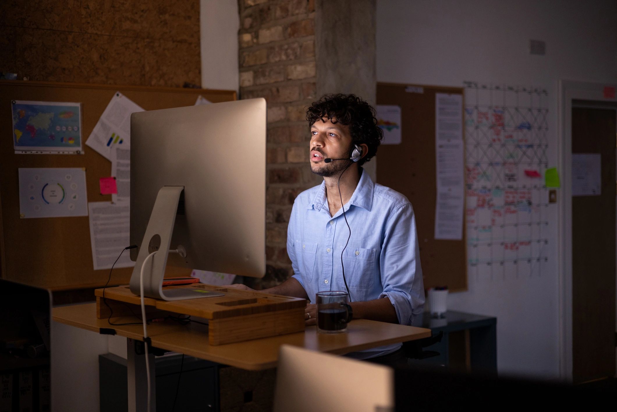 Entrepreneur planning business strategy at a desk